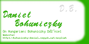 daniel bohuniczky business card